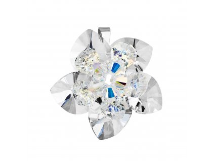 Stříbrný přívěsek s krystalem Swarovski bílá květina 34072.1
