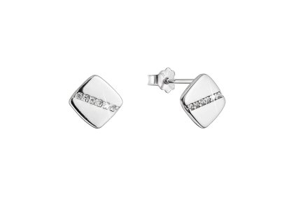 32750 stribrne nausnice ctverecky se zirkony 11522 1 crystal