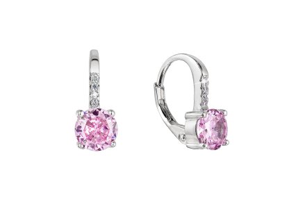 29927 stribrne nausnice detske kulate se zirkony 11478 3 rose