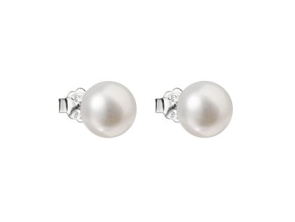 23549 stribrne nausnice pecky s bilou ricni perlou 21043 1