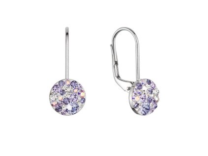 33104 stribrne nausnice visaci s krystaly swarovski fialove male 31321 3 violet