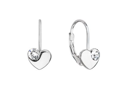26630 stribrne visaci nausnice se swarovski krystaly srdicka 31299 1 bile