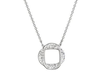 28205 stribrny nahrdelnik s krystaly swarovski bily kulaty 32016 1 crystal
