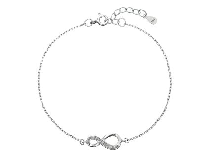26393 stribrny naramek se zirkony nekonecno 13009 1