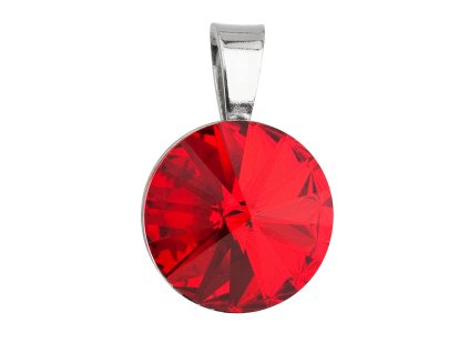 21146 stribrny privesek s krystaly swarovski cerveny kulaty rivoli 34112 3