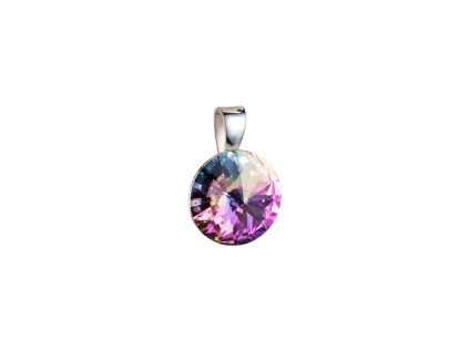 16469 stribrny privesek s krystaly swarovski fialovy kulaty rivoli 34112 5