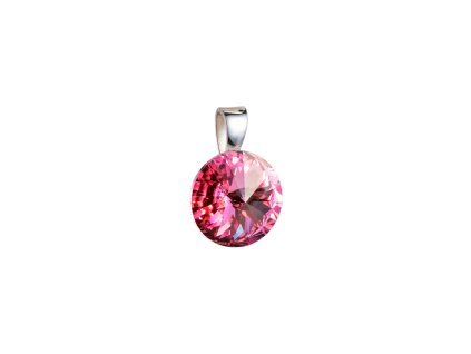 16460 stribrny privesek s krystaly swarovski ruzovy kulaty rivoli 34112 3