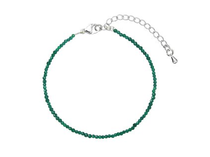 33385 3 naramek se zelenymi syntetickymi kameny 43055 3 ocel