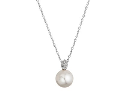 34516 stribrny nahrdelnik s shell perlickou a zirkony 12143 1