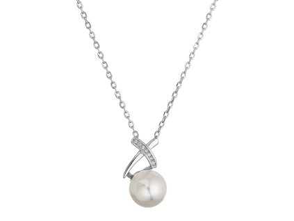 34519 stribrny nahrdelnik s shell perlickou a zirkony 12144 1