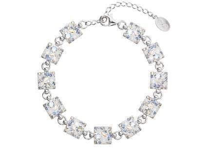 21614 stribrny naramek se swarovski krystaly modry 33047 3 light sapphire