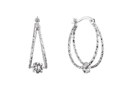 35410 stribrne nausnice vzorovane kruhy se swarovski krystalem 31324 1