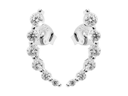 9378 stribrne nausnice puzety z krystalu do lehkeho obloucku swarovski crystal a stribro 925 1000