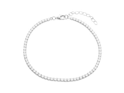 9399 stribrny naramek stras jednoduchy s kubickymi zirkony crystal a stribro 925 1000