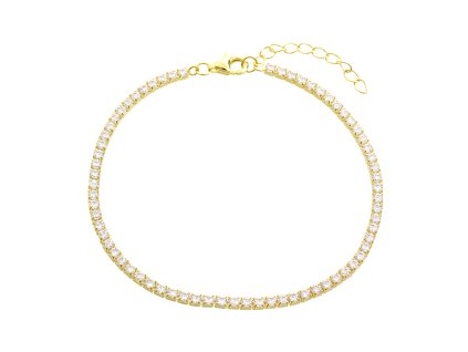 9402 pozlaceny stribrny naramek stras jednoduchy s kubickymi zirkony crystal a stribro 925 1000