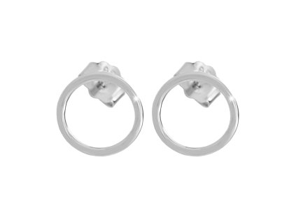 9414 stribrne nausnice puzety obrysovy kruh bez krystalu a stribro 925 1000