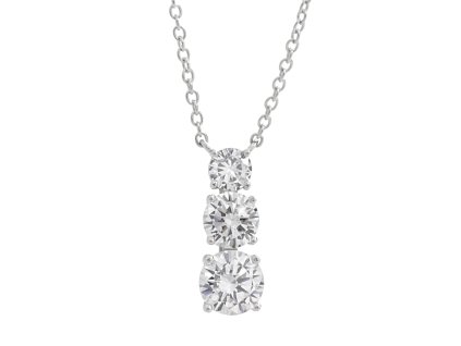 9420 stribrne nahrdelnik postupne se zvetsujici kubicke zirkony crystal a stribro 925 1000