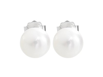 9465 stribrne nausnice puzety samostatna ricni perla white a stribro 925 1000