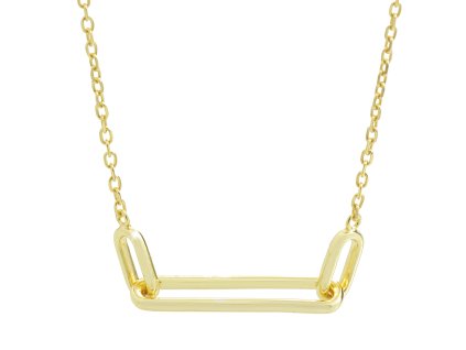 9498 pozlaceny stribrny nahrdelnik tri ovaly bez krystalu a stribro 925 1000