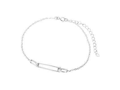 9501 stribrny naramek tri ovaly bez krystalu a stribro 925 1000