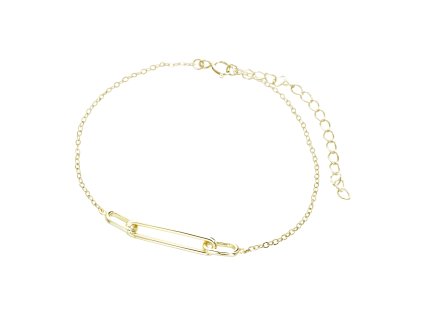 9504 pozlaceny stribrny naramek tri ovaly bez krystalu a stribro 925 1000