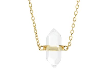 9555 pozlaceny stribrny nahrdelnik s kristalem crystal a stribro 925 1000