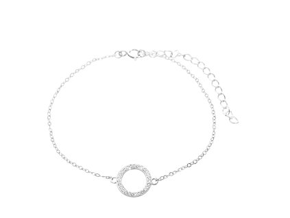 9570 stribrny naramek krouzek s krystaly swarovski crystal a stribro 925 1000