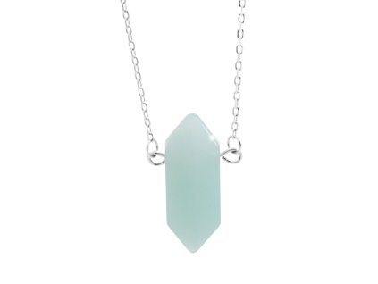 9624 stribrny nahrdelnik s kristalem amazonite a stribro 925 1000