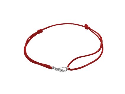 9765 snurkovy naramek se stribrnym priveskem mini kridla kovoveho bez krystalu red stribro 925 1000