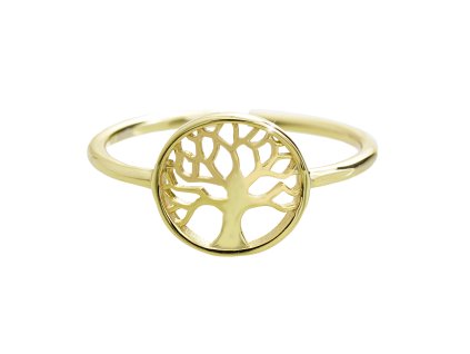 9804 pozlaceny stribrny prsten mini strom zivota kovovy bez krystalu stribro 925 1000