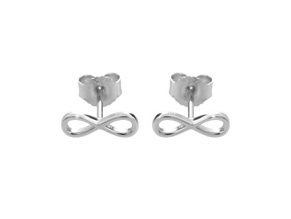 9813 stribrne nausnice puzety mini nekonecno kovove bez krystalu stribro 925 1000