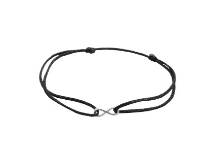 9819 snurkovy naramek se stribrnym priveskem mini nekonecna kovoveho bez krystalu stribro 925 1000