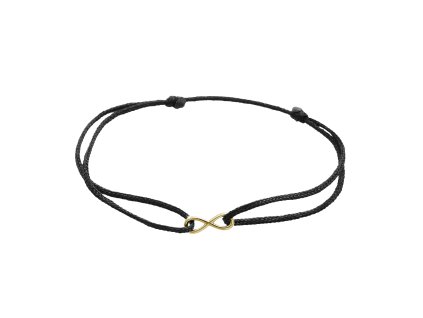 9822 snurkovy naramek s pozlacenym stribrnym priveskem mini nekonecna kovoveho bez krystalu stribro 925 1000