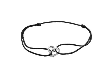 9849 snurkovy naramek se stribrnym priveskem mini prekrizeneho srdce kovove bez krystalu stribro 925 1000