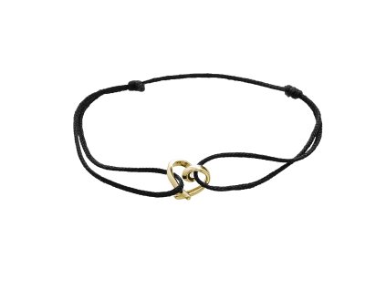 9852 snurkovy naramek s pozlacenym stribrnym priveskem mini prekrizeneho srdce kovove bez krystalu stribro 925 1000