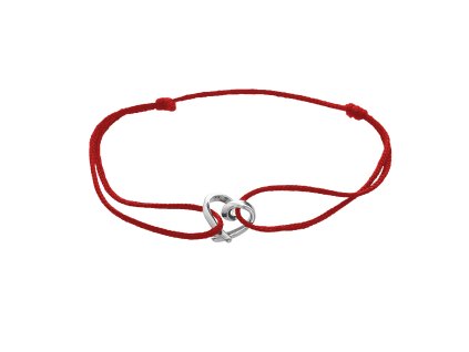 9855 snurkovy naramek se stribrnym priveskem mini prekrizeneho srdce kovove bez krystalu red stribro 925 1000