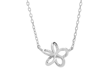 9867 stribrny nahrdelnik mini propleteny kvet kovovy bez krystalu stribro 925 1000