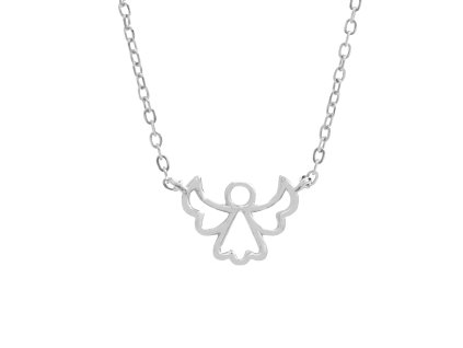 9897 stribrny nahrdelnik mini obvodovy andel kovovy bez krystalu stribro 925 1000