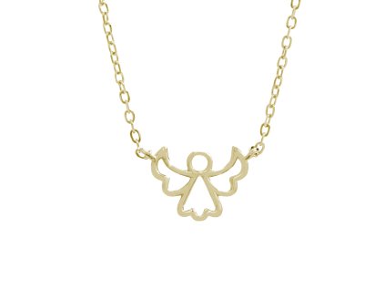 9900 pozlaceny stribrny nahrdelnik mini obvodovy andel kovovy bez krystalu stribro 925 1000