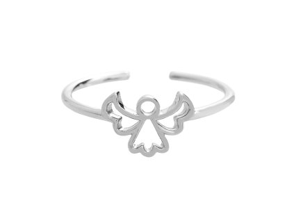 9924 stribrny prsten mini obvodovy andel kovovy bez krystalu stribro 925 1000