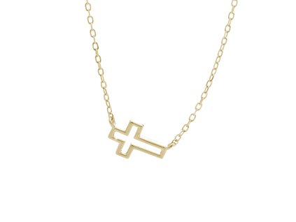 9957 pozlaceny stribrny nahrdelnik mini obvodovy krizek kovovy bez krystalu stribro 925 1000