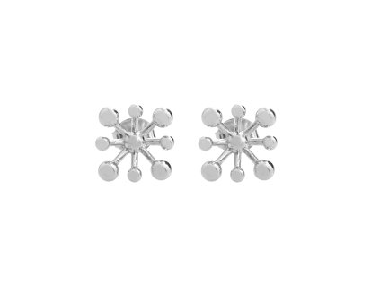 10038 stribrne nausnice puzety molekula bez krystalu stribro 925 1000