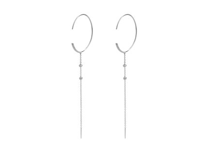 10044 stribrne nausnice kruhy s retizkem zdobene kubickymi zirkony crystal stribro 925 1000