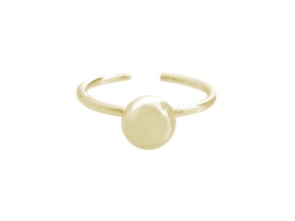 10062 pozlaceny stribrny prsten s kovovou kouli bez krystalu stribro 925 1000