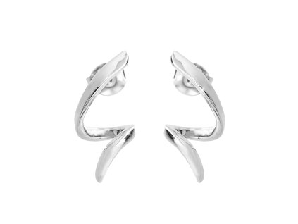 10101 stribrne nausnice puzety podlouhla spirala bez krystalu stribro 925 1000