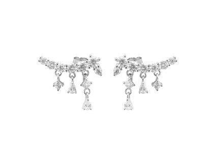 10140 stribrne nausnice puzety prohnute s ovesy osazene kubickymi zirkony crystal stribro 925 1000