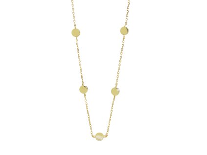 10155 pozlaceny stribrny nahrdelnik s penizky kovovy bez krystalu stribro 925 1000