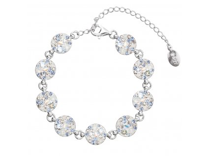 Stříbrný náramek se Swarovski krystaly modrý 33048.3 light sapphire