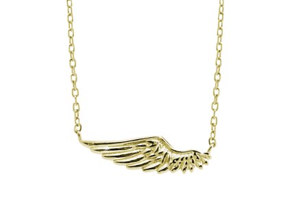 10206 pozlaceny stribrny nahrdelnik mini kridlo bez krystalu stribro 925 1000