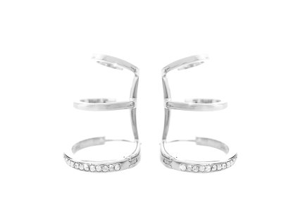 10224 stribrne nausnice tri kruhy v jednom osazene krystaly swarovski crystal stribro 925 1000